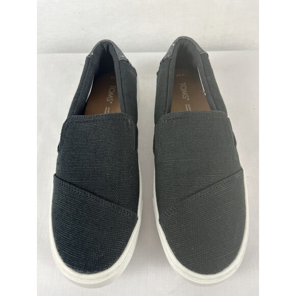 TOMS Luca Slip-on Women’s Size 6.5 Black Fabric NEW WITH TAGS - Picture 1 of 9
